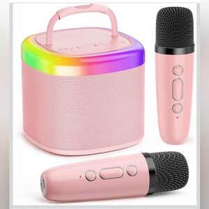 JYX Mini Portable Karaoke Machine in Pink